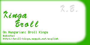 kinga broll business card